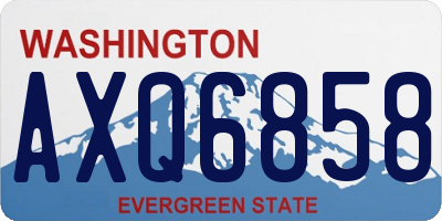 WA license plate AXQ6858