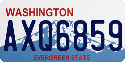 WA license plate AXQ6859