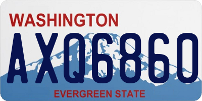 WA license plate AXQ6860