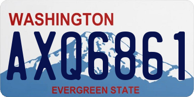 WA license plate AXQ6861