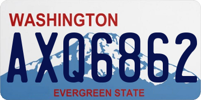 WA license plate AXQ6862