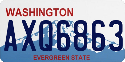 WA license plate AXQ6863