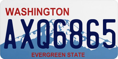 WA license plate AXQ6865