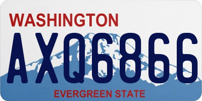 WA license plate AXQ6866