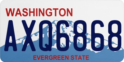 WA license plate AXQ6868