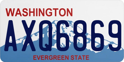 WA license plate AXQ6869