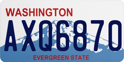 WA license plate AXQ6870