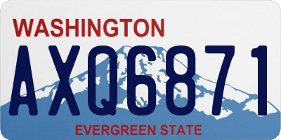 WA license plate AXQ6871