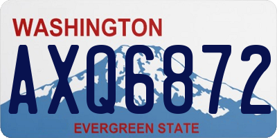 WA license plate AXQ6872