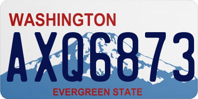 WA license plate AXQ6873