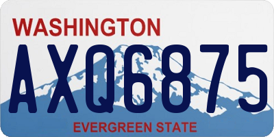WA license plate AXQ6875