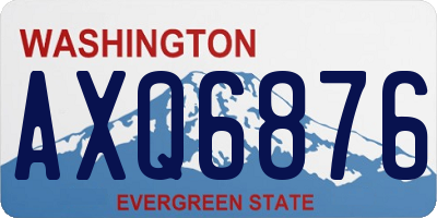 WA license plate AXQ6876