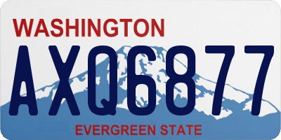 WA license plate AXQ6877