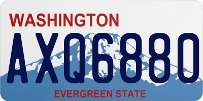 WA license plate AXQ6880