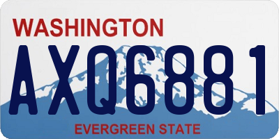 WA license plate AXQ6881