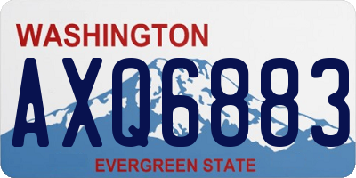 WA license plate AXQ6883