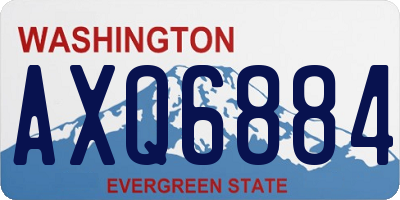 WA license plate AXQ6884