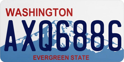 WA license plate AXQ6886