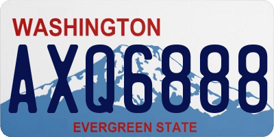 WA license plate AXQ6888