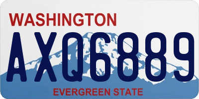 WA license plate AXQ6889