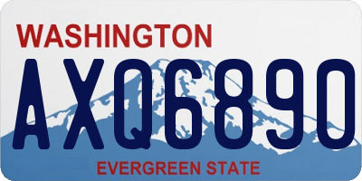 WA license plate AXQ6890