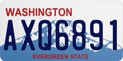 WA license plate AXQ6891