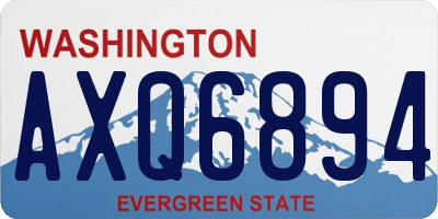WA license plate AXQ6894
