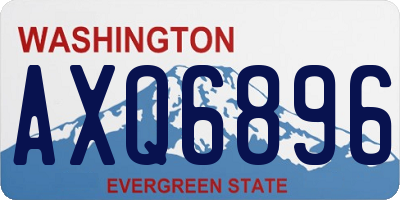 WA license plate AXQ6896