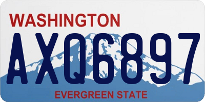 WA license plate AXQ6897