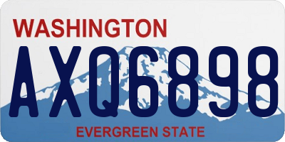 WA license plate AXQ6898
