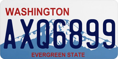 WA license plate AXQ6899