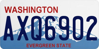 WA license plate AXQ6902