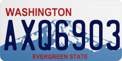 WA license plate AXQ6903