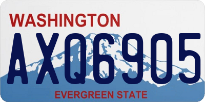 WA license plate AXQ6905