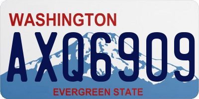 WA license plate AXQ6909