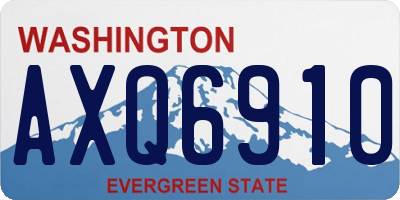 WA license plate AXQ6910