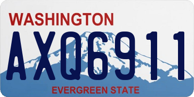 WA license plate AXQ6911
