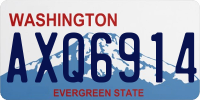 WA license plate AXQ6914