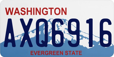 WA license plate AXQ6916