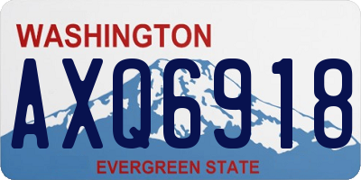 WA license plate AXQ6918