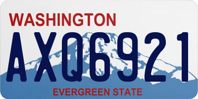 WA license plate AXQ6921