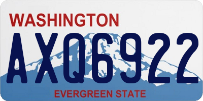 WA license plate AXQ6922