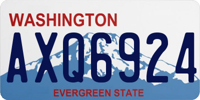 WA license plate AXQ6924