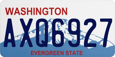 WA license plate AXQ6927