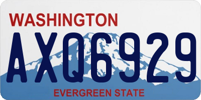 WA license plate AXQ6929