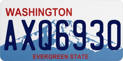 WA license plate AXQ6930