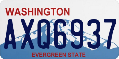 WA license plate AXQ6937
