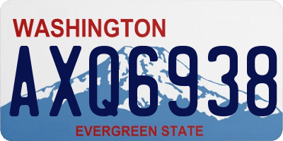 WA license plate AXQ6938
