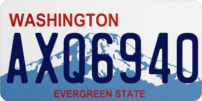 WA license plate AXQ6940