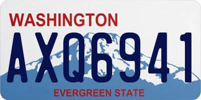 WA license plate AXQ6941